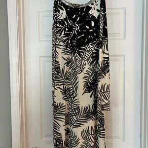 Tommy Bahama Black and Cream long sleeve dress